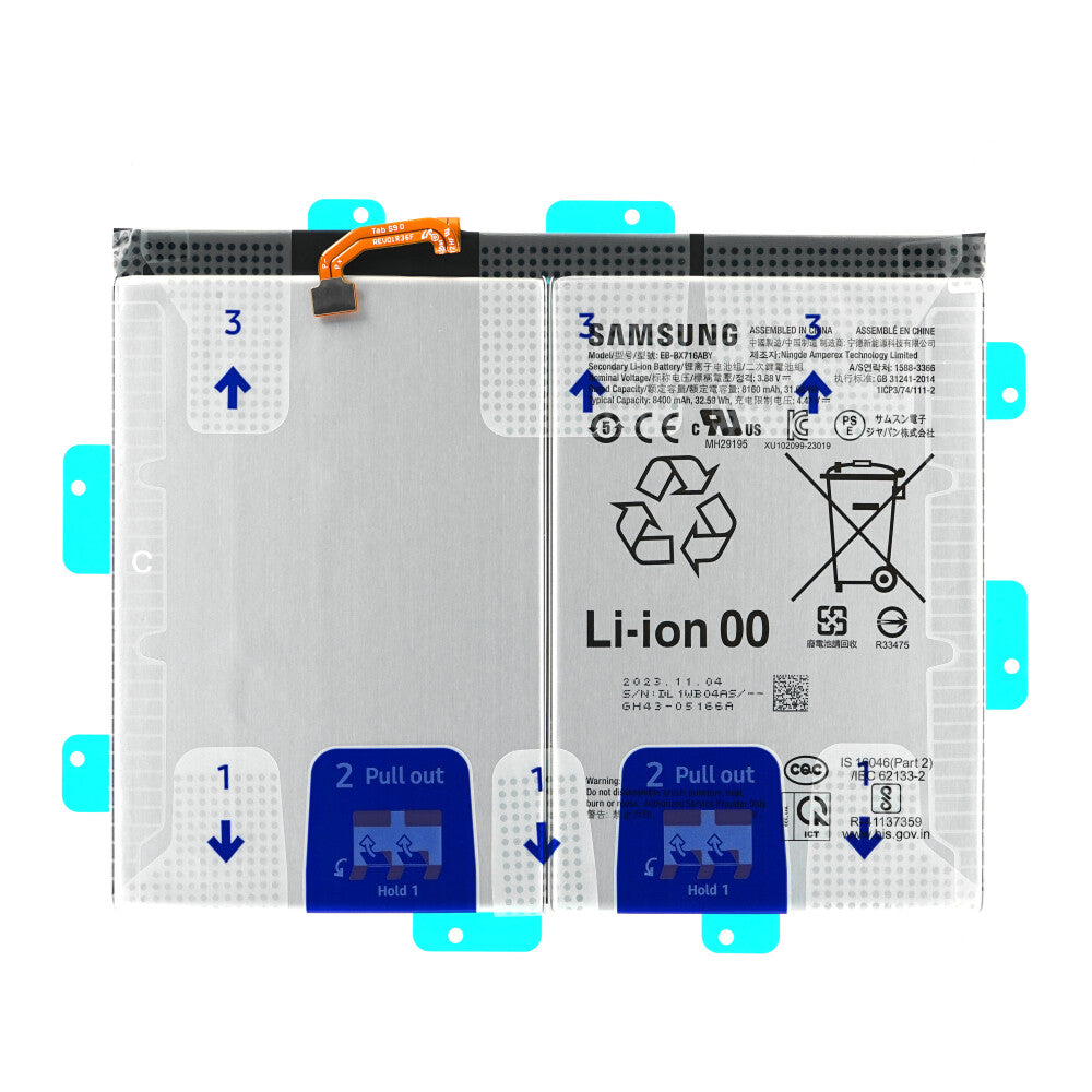Original Akku Samsung Galaxy Tab S9 SM-X710 X716 EB-BX716ABY 8400mAh GH82-31774A