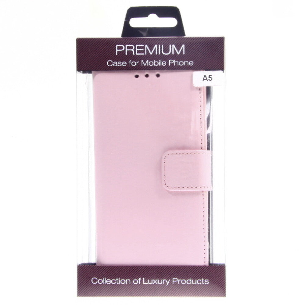 Leder Book Case Handyhülle für Samsung Galaxy A5 A500 Pink Schutz 4250710560851