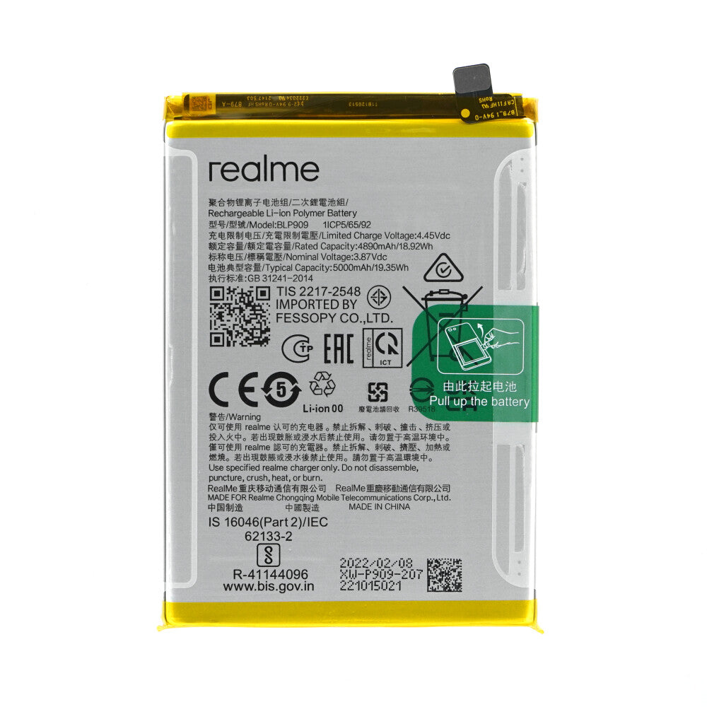 Original BLP909 Akku für Realme 9 5G RMX3474 5000mAh 4909848
