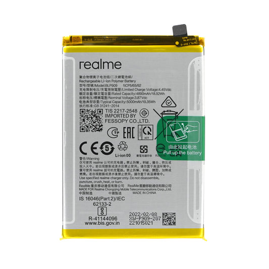 Original BLP909 Akku für Realme 9 5G RMX3474 5000mAh 4909848