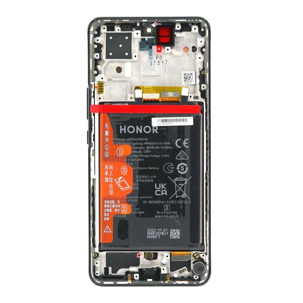 Original Display für Honor 60 Pro schwarz LCD + Rahmen 0235AAPJ