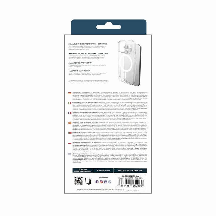 prio Protective Case MAG for Samsung S21 5G clear