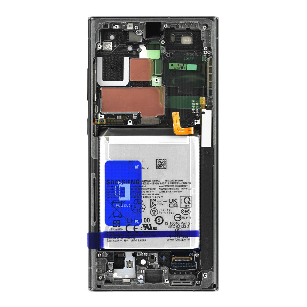 Original Display für Samsung Galaxy S23 Ultra Grün LCD+Rahmen+Akku GH82-30467C
