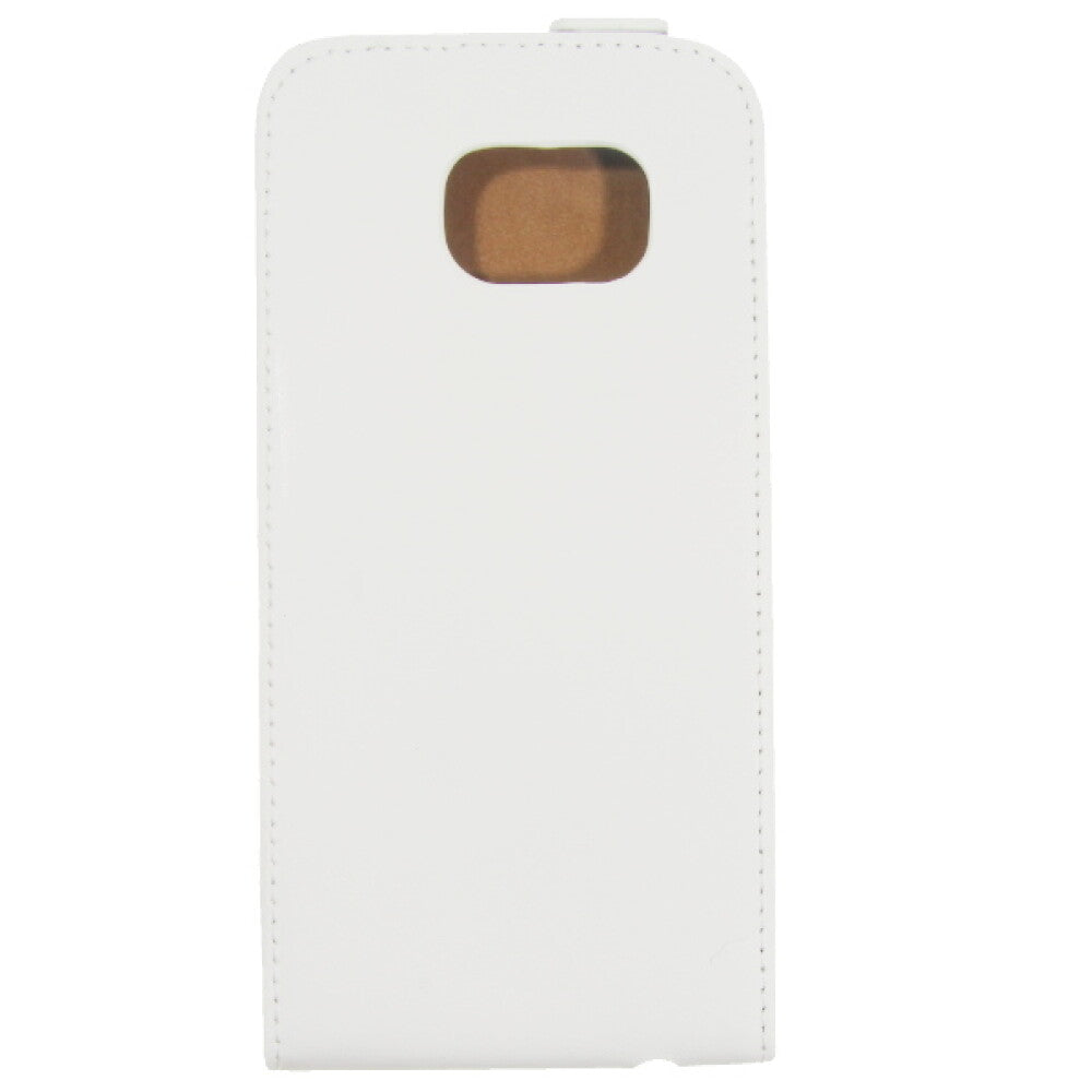 Slim Leder Flip Handyhülle für Galaxy S6 Edge weiß 4250710563708