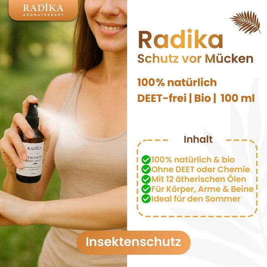 Insektenschutz, zum Schutz vor Mücken, 100% Rein, BIO, natürlich, 100 ml