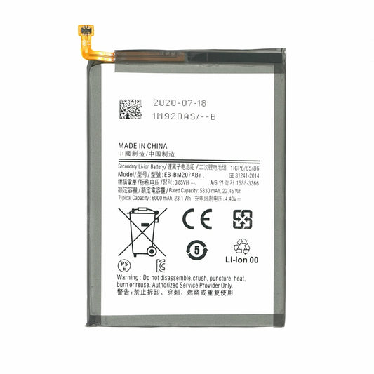 Akku für Samsung Galaxy M21 M21s M30s EB-BM207ABY 6000mAh Batterie Ersatzakku