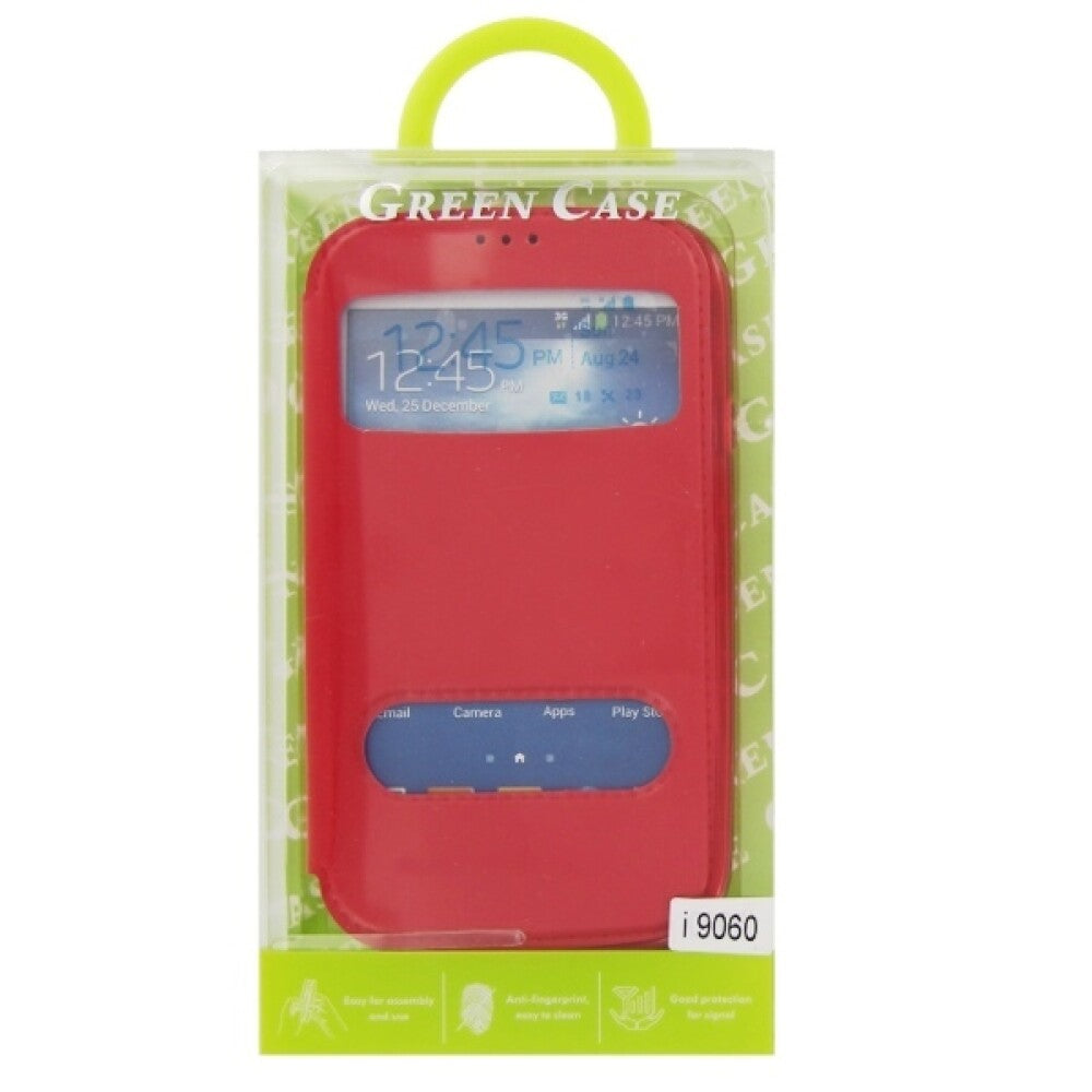 Flip Cover Handyhülle für Samsung I9060 Grand Neo Rot Schutz Tasche