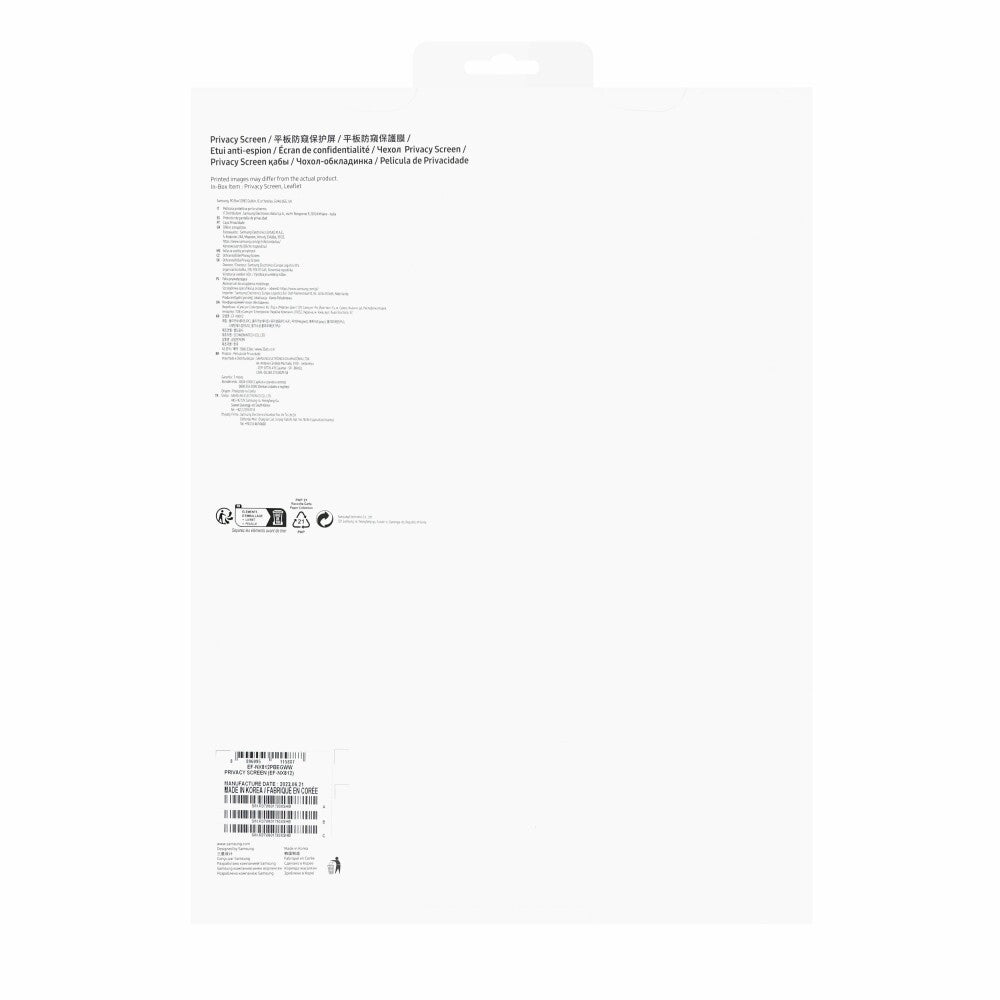 Original Sichtschutz Handyhülle Samsung Galaxy Tab S9+ Schwarz EF-NX812PBEGWW