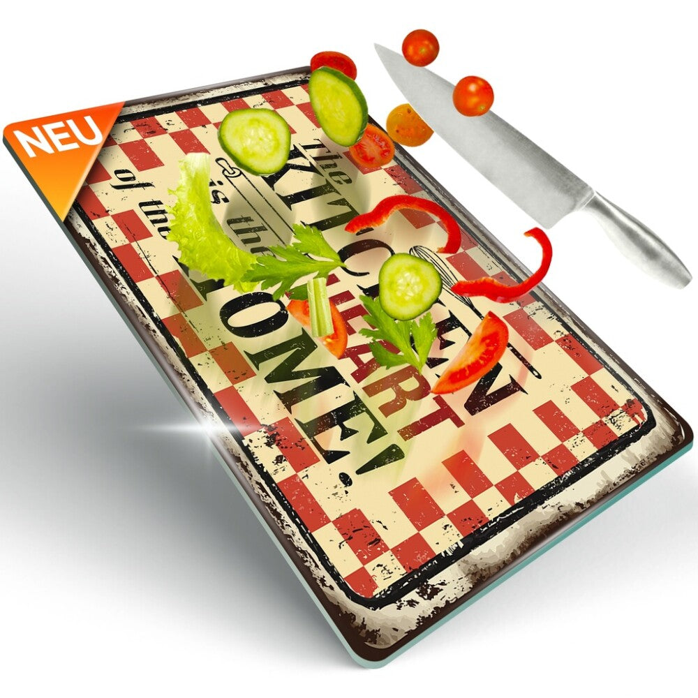 Decovetro Schneidebrett Glas |40x30cm | Glasschneidebrett | Leicht zu reinigen