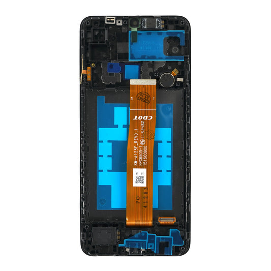 Display + Rahmen + Kleinteile (Kleber, Flex, Lautsprecher, Vibrator) SM-A127F Galaxy A12 Nacho schwarz