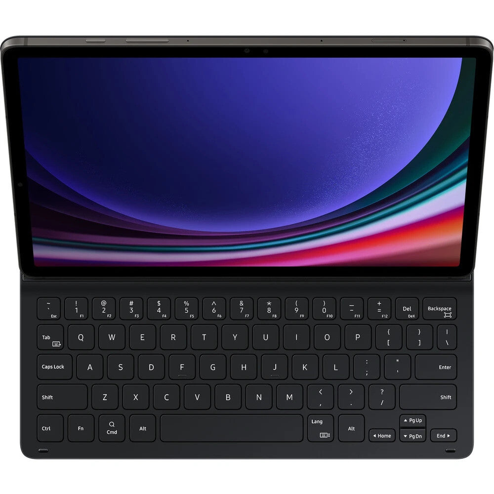 Original Samsung Tastatur Book Cover für Galaxy Tab S9 Schwarz EF-DX715UBEGWW