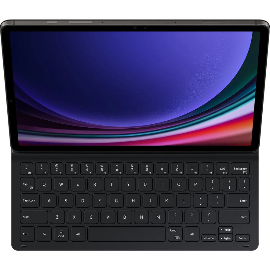 Original Samsung Tastatur Book Cover für Galaxy Tab S9 Schwarz EF-DX715UBEGWW