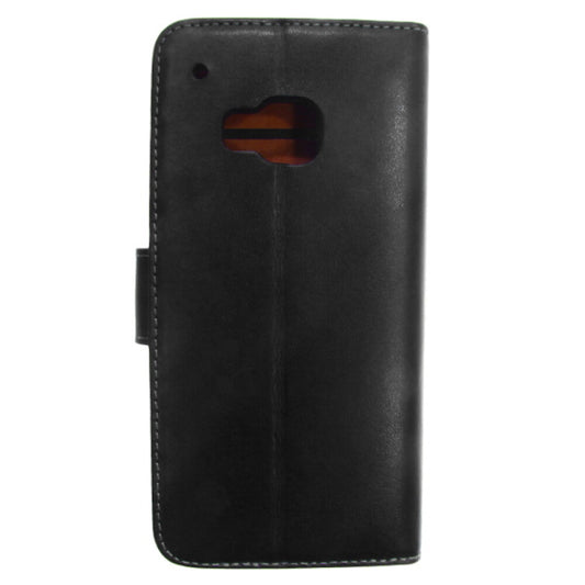 Leder Handyhülle für HTC M9 Schwarz Hülle Tasche Schutz 4250710561445