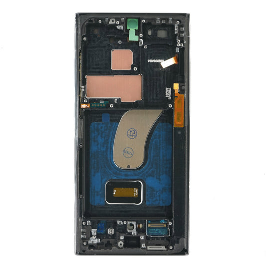 Display (Hard OLED) + Rahmen für Samsung S918 Galaxy S23 Ultra schwarz