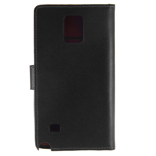 Book Case Handyhülle für Samsung Galaxy Note 4 Schwarz Leder 4250710555772