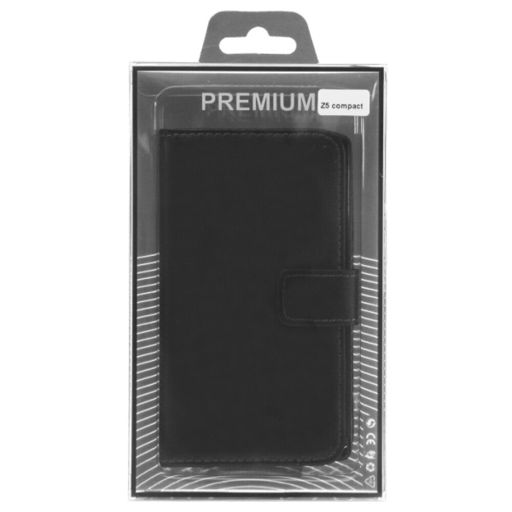 Slim Book Case Handyhülle für Sony Xperia Z5 Compact Schwarz