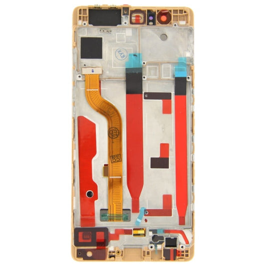 Display für Huawei P9 LCD + Rahmen Gold Bildschirm Touch Ersatz