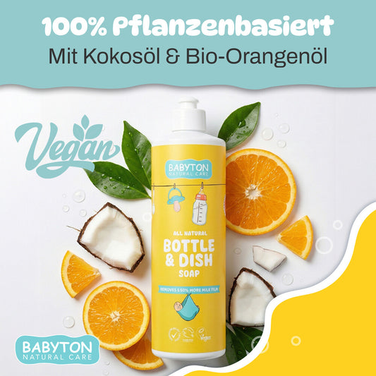 Babyton Flaschen- und Geschirrseife, Naturseife, 500 ml