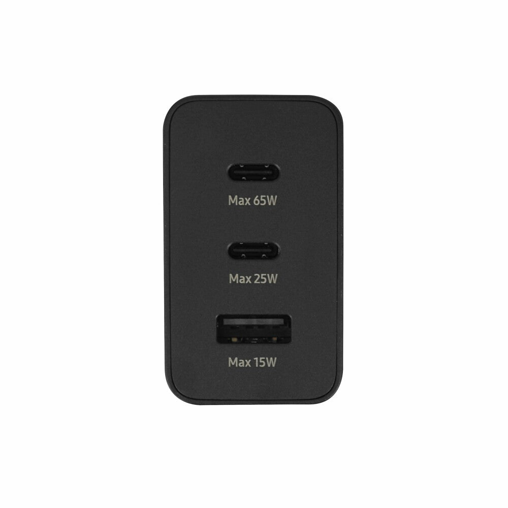 Original Samsung 65W Schnellladegerät für USB-C + USB-A Schwarz EP-T6530NBEGEU