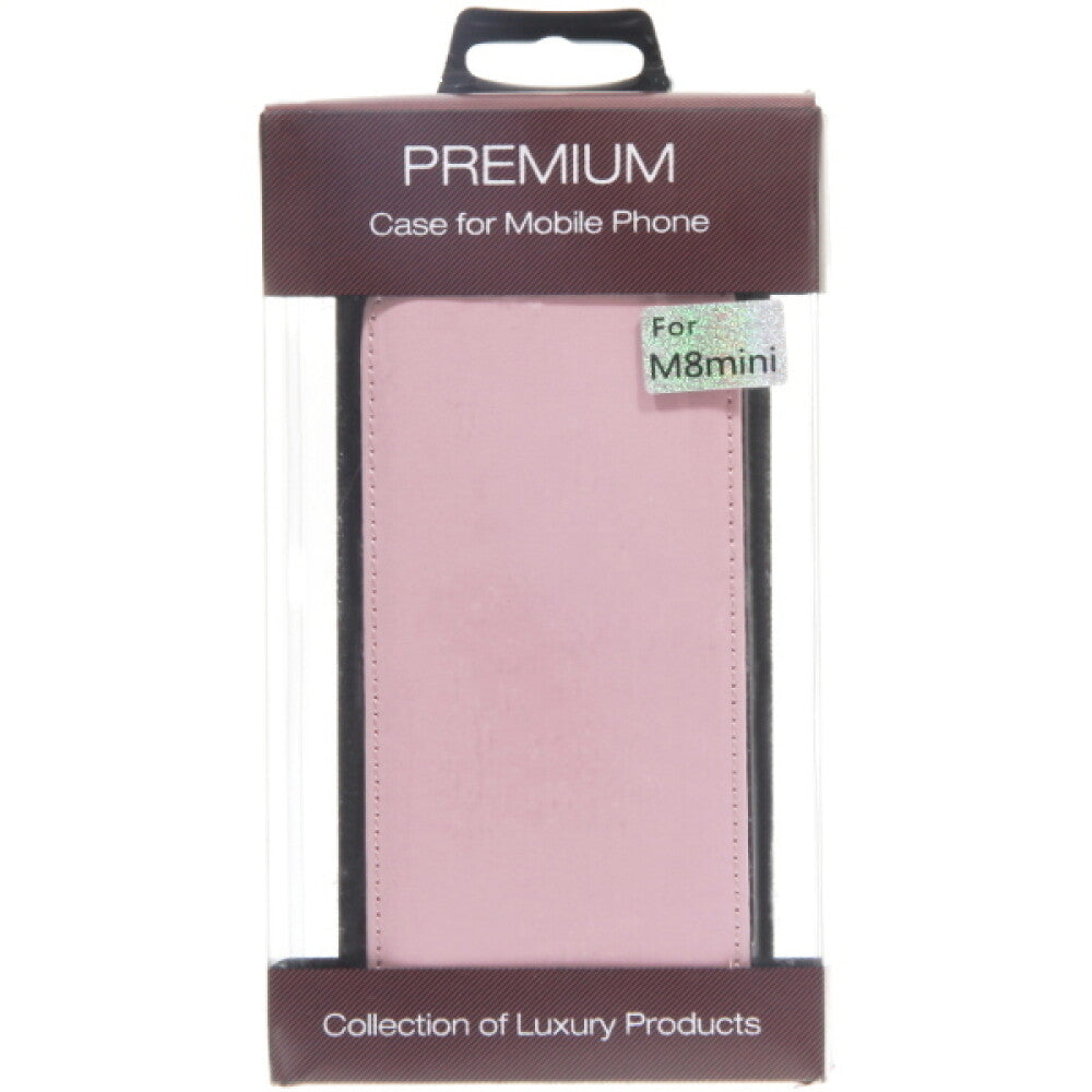 Leder Flip Handyhülle für HTC M8 Mini Rosa Schutz Case