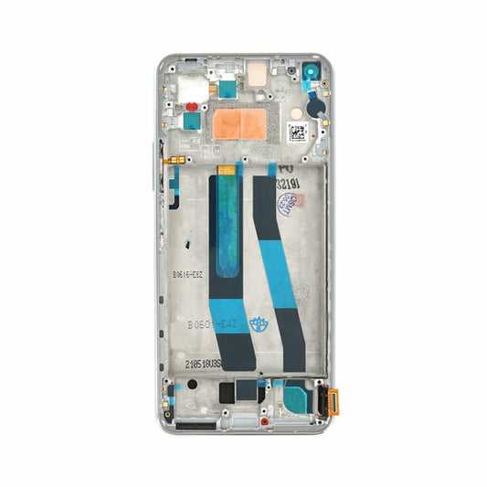 Display + Rahmen für Xiaomi 11 Lite 5G NE Silber / Weiß
