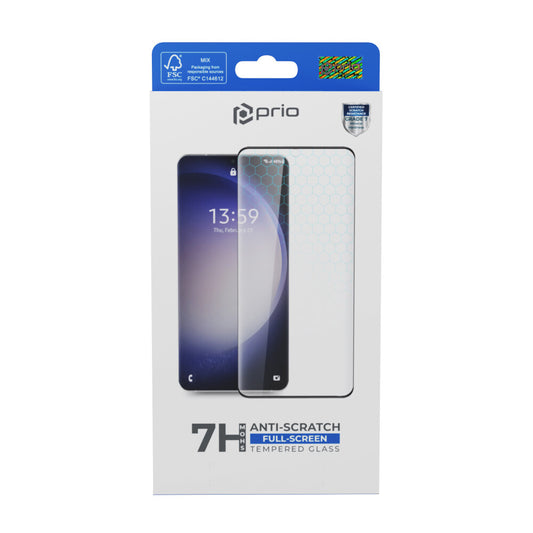 prio 3D Anti-Scratch Panzerglas für Samsung S24 schwarz