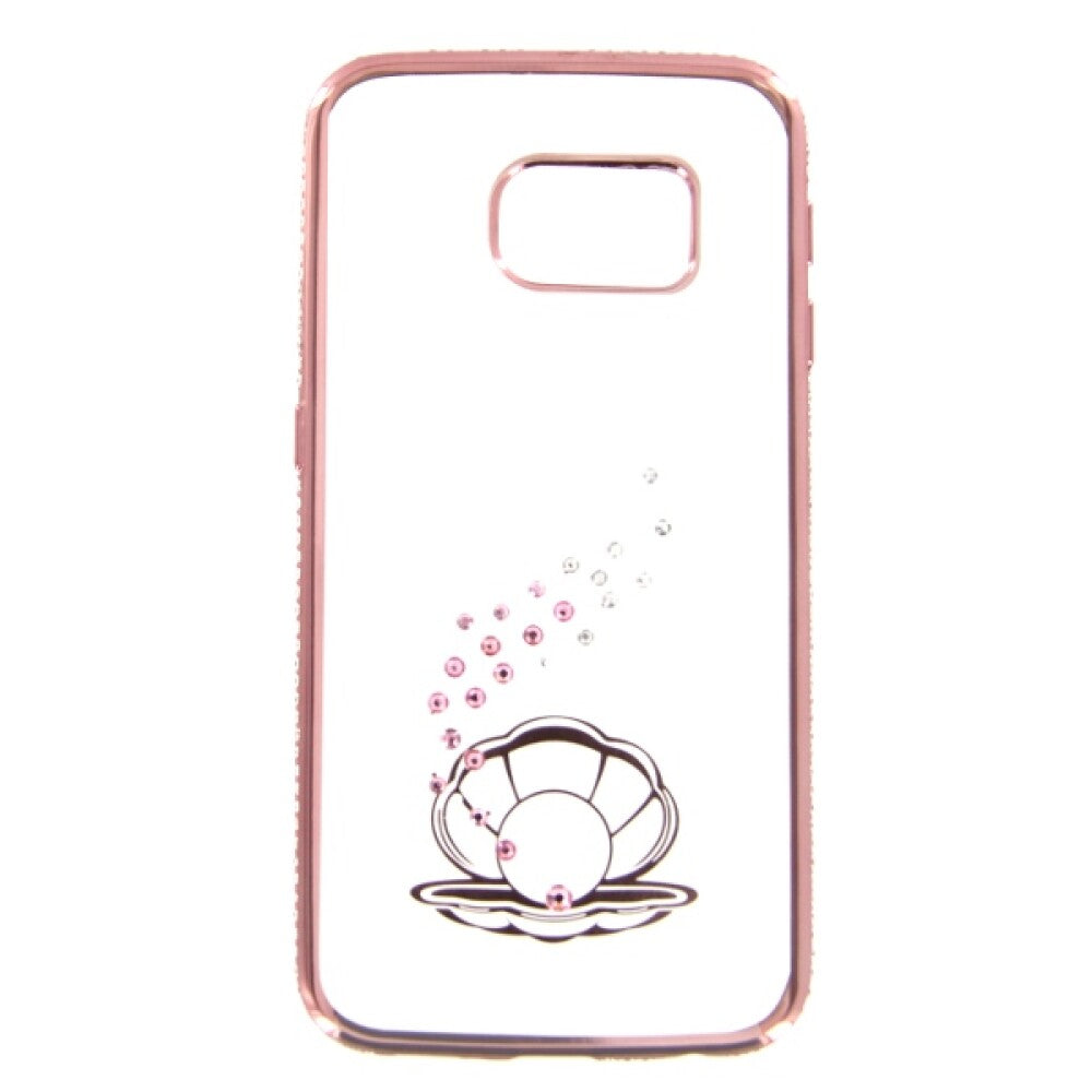 TPU Handyhülle für Samsung S6 Edge Seashell Roségold Schutz Tasche Case