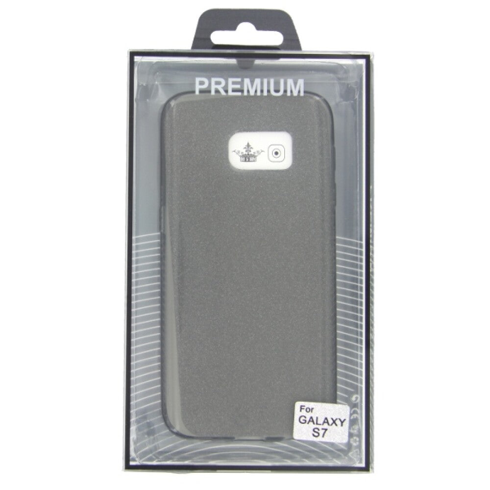TPU Handyhülle für Samsung Galaxy S7 Schwarz Glitzernde Hülle Schutz Case