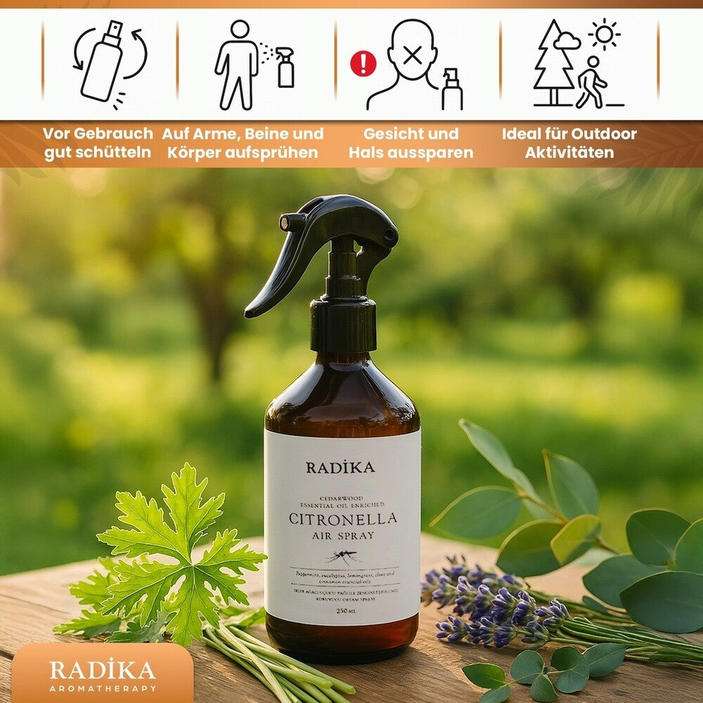 Mosquito Repellent Air Spray, Fliegenspray, 100% Rein, BIO, natürlich, 250 ml