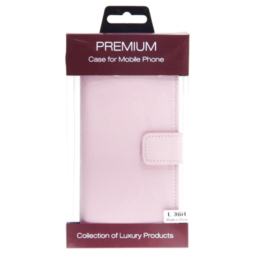 Book Case Handyhülle für Sony Xperia Z Pink Lederhülle 4250710507894
