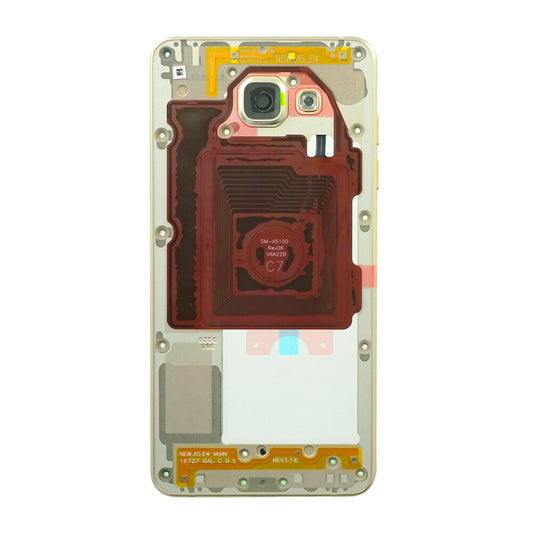 Original Mittelrahmen für Samsung Galaxy A5 2016 SM-A510F Gold GH96-09392A