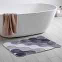 Miqna 2-tlg. rutschfestes Badteppich Set , waschbar (60x100 & 50x60 cm)