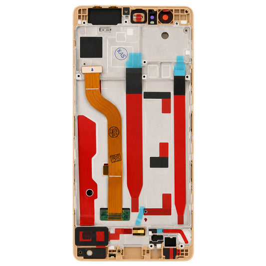 Display für Huawei P9 LCD + Rahmen Gold Bildschirm Touch Ersatz