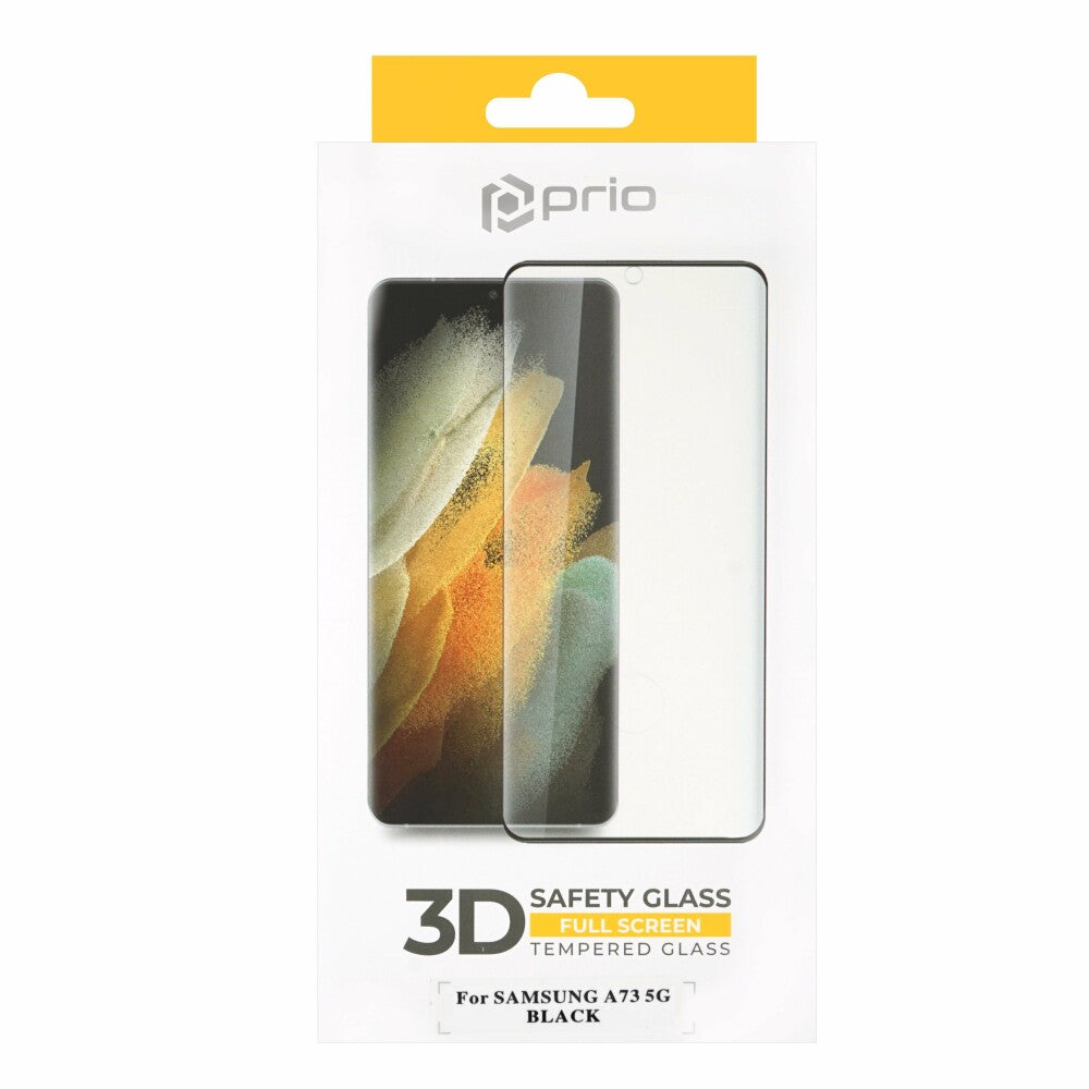 prio 3D screen protector glass for Samsung A73 5G black