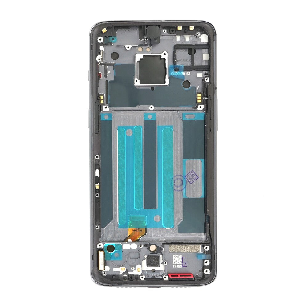 OEM Display-Einheit + Rahmen für OnePlus 7 grau