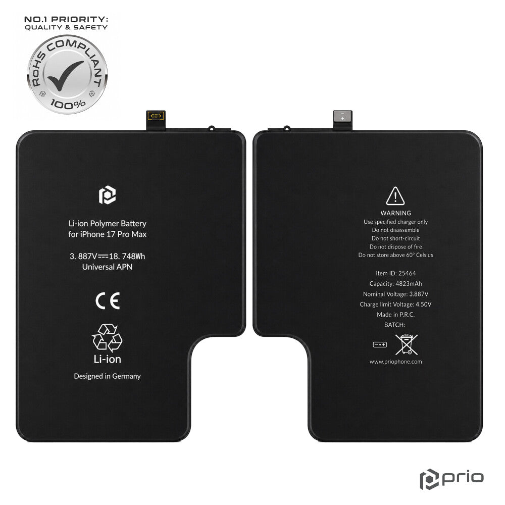 prio Akku für iPhone 17 Pro Max (Universeller APN)