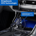 prio Fast Charge Autoladegerät 100W PD (USB C) + 22,5W (USB A) schwarz
