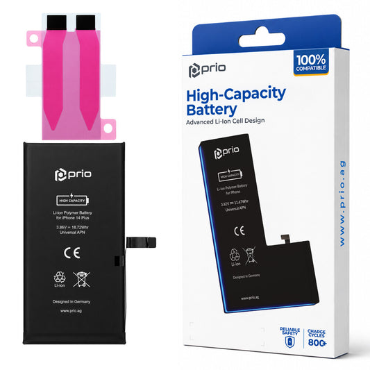 Prio Hochleistungsakku für iPhone 14 Plus (4850 mAh) - Universeller APN -