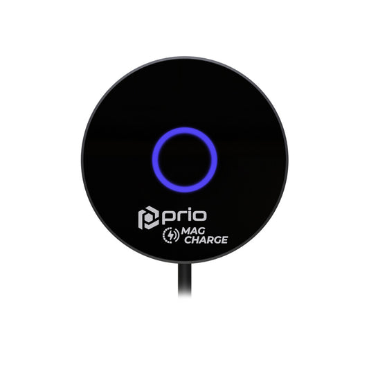 prio 15W Wireless Car Charger MAG (USB C) black