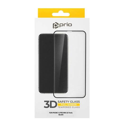 prio 3D screen protector glass for iPhone 12 Pro Max black