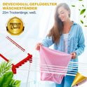 LINDA Flügelwäschetrockner | Klappbar, 20m Trockenlänge, mit Sockenhalter