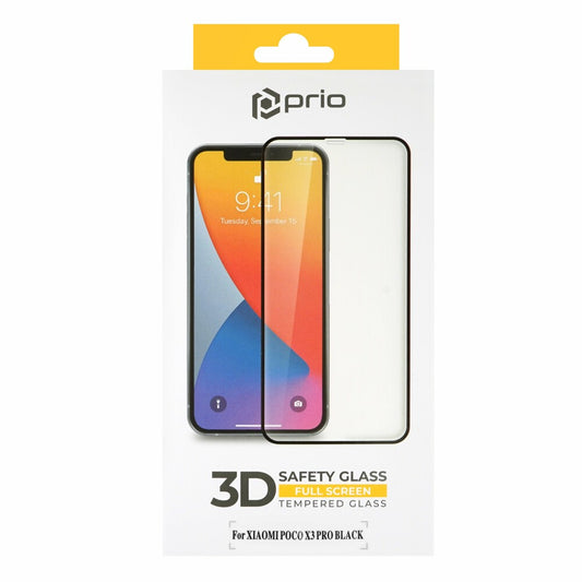 prio 3D screen protector glass for Xiaomi Poco X3 Pro black