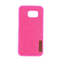 Silicone Case Textile for Samsung S6 Edge pink