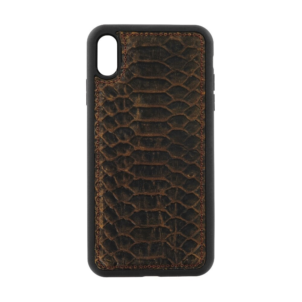 Genuine leather protective case for iPhone XS MAX - vera brown