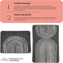Miqna 2-tlg. rutschfestes Badteppich Set , waschbar (60x100 & 50x60 cm)