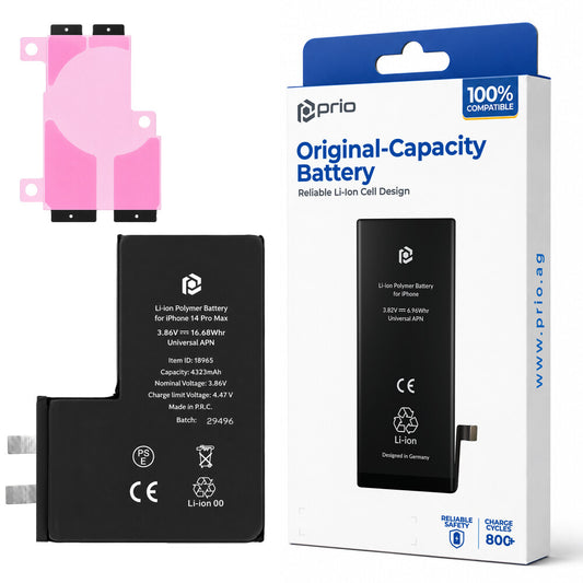 prio Akkuzelle für iPhone 14 Pro Max (ohne Flex-Kabel)