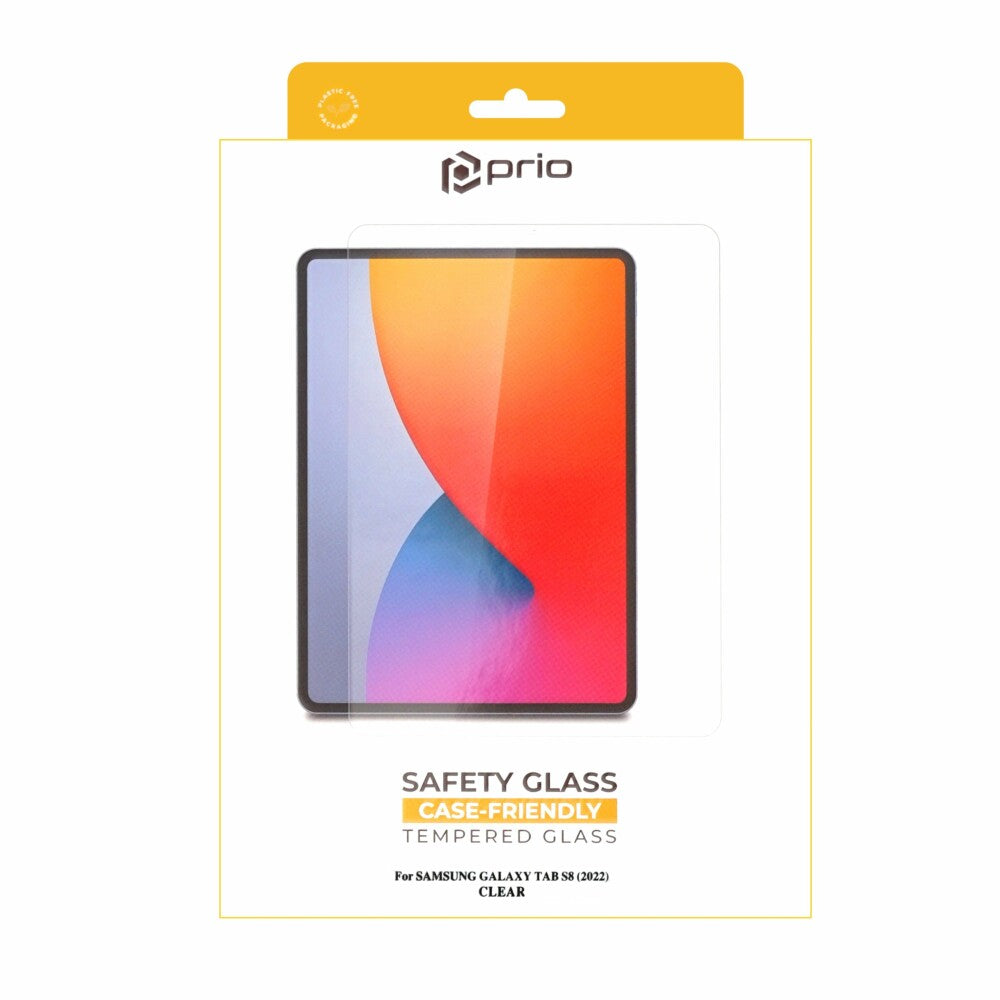 prio screen protector glass for Samsung Tab S8 (2022) transparent