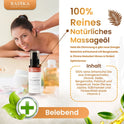 Massageöl, Energetisierendes Massage-Öl, 100% Rein, BIO, natürlich, 100 ml