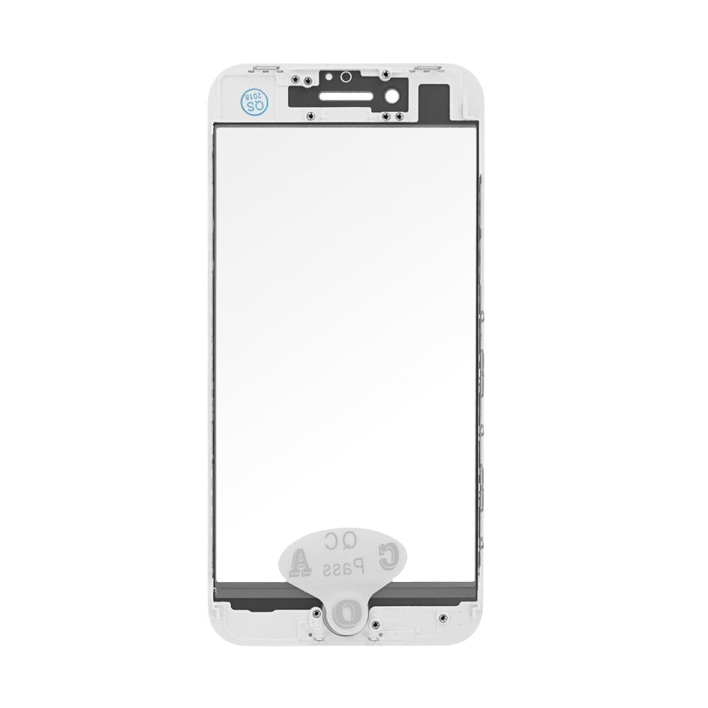 Touch glass with frame and OCA for iPhone 8 white