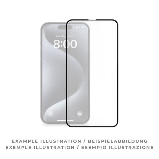 prio 3D Displayschutzfolie aus gehärtetem Glas für iPhone 15 Pro Max, schwarz